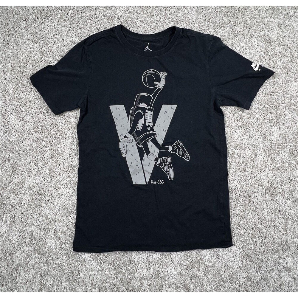 Nike Jordan Black Graphic T Shirt Mens Small Jumpman Basketball Tee